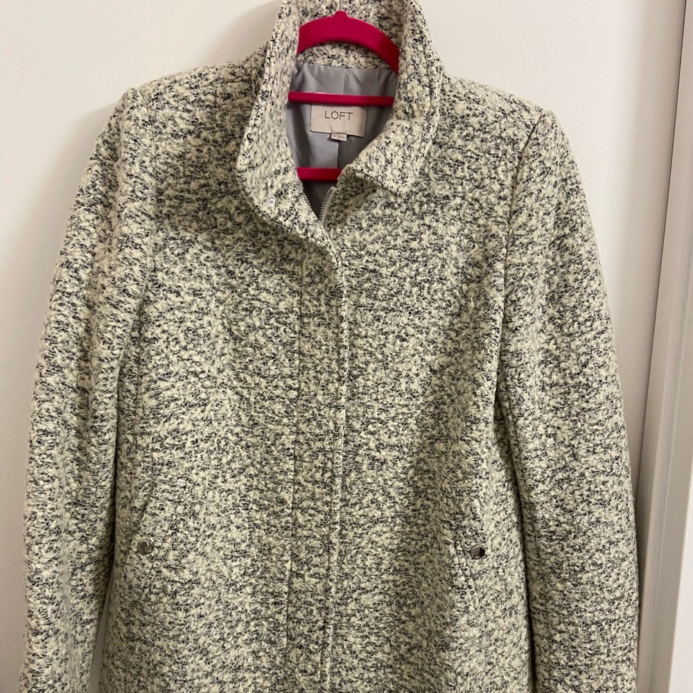 LOFT funnel neck coat size XS